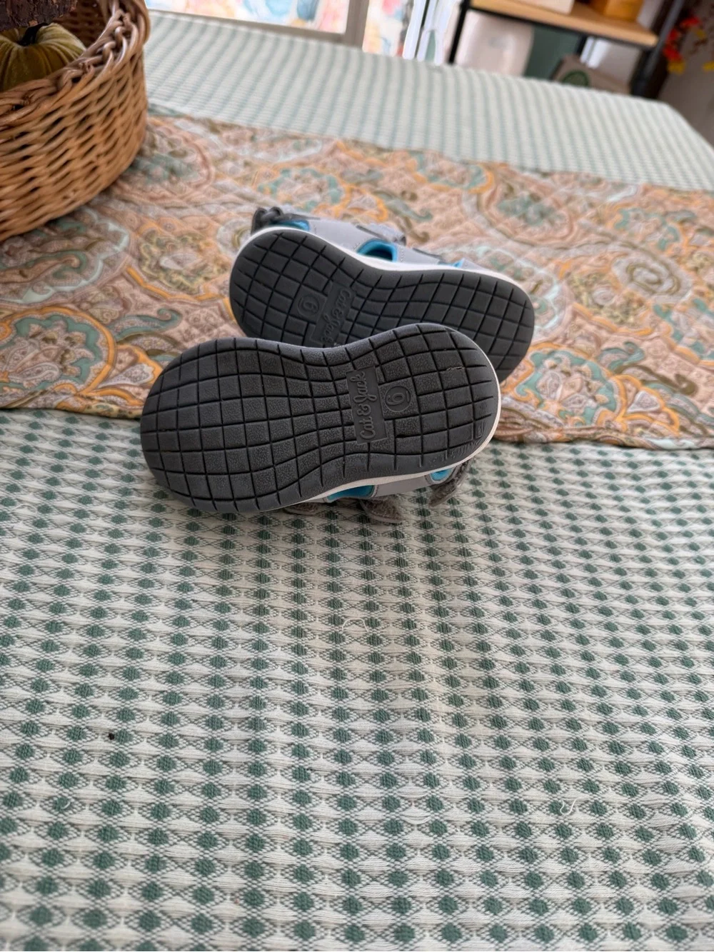 Cat & Jack Toddler Boy Sandals Hank Play Sandals Size 6 Kids Blue Gray White Lim